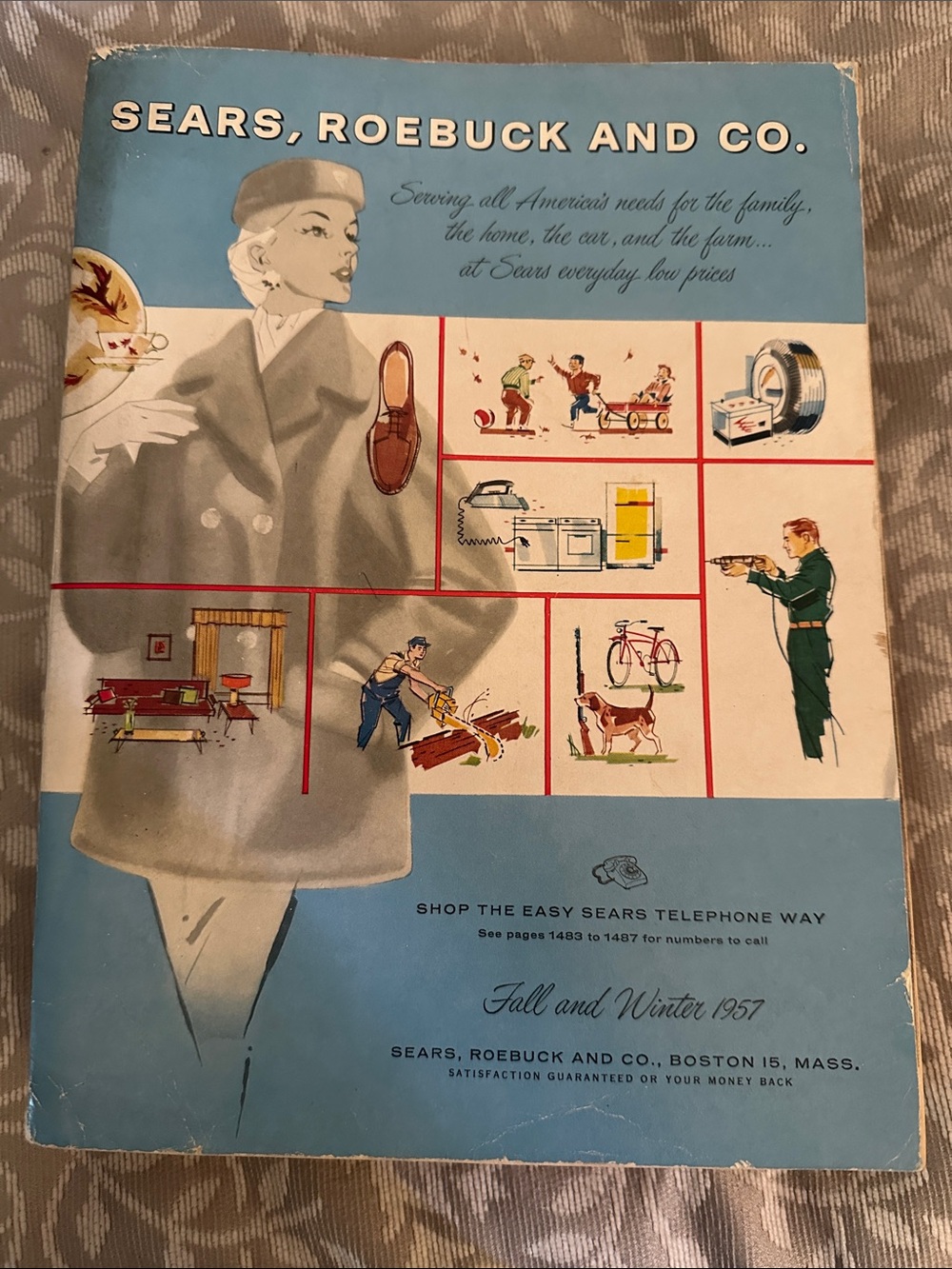 Sears Roebuck & Co. 1957 Catalog - Vintage Book Spine
